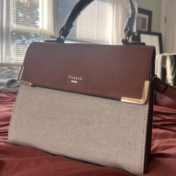 Brown and Cream Women´s Bag